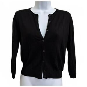 (SOLD) H&M BASICS Button-up Cardigan in Black (SMALL)